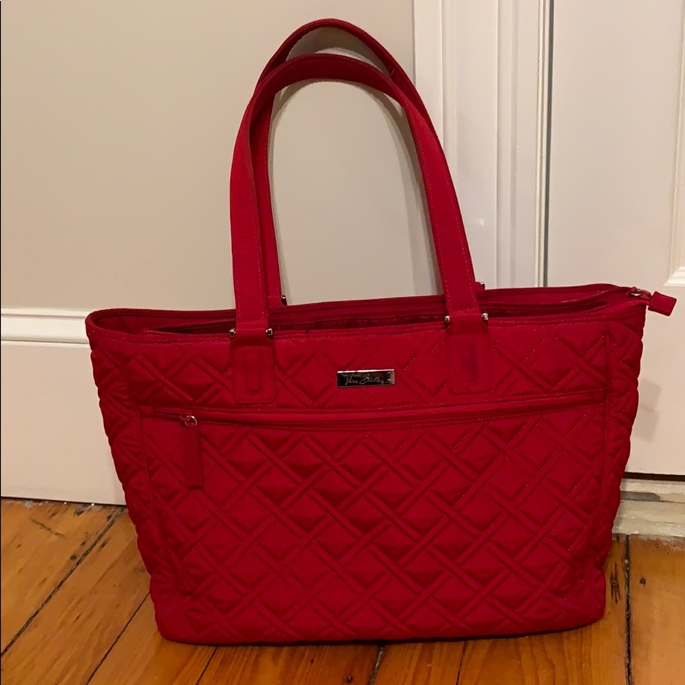 Vera Bradley Microfiber Red Laptop Travel Bag